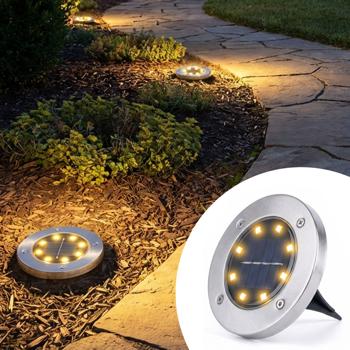 Preview: Edles 16er-Set Solar-Bodenstrahler 200lm IP44 mit Erdspiess: Helle Aussenleuchte für Garten & Weg – Schaffen Sie Sicherheit & Lichtakzente