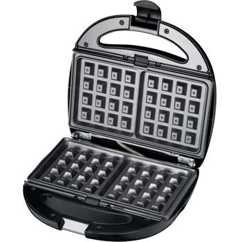 Preview: 3in1 Multifunktions-Grill - Sandwichmaker, Waffeleisen und Kontaktgrill, starke 850 W, schwarz, Antihaftbeschichtung Preview: 3in1 Multifunktions-Grill - Sandwichmaker, Waffeleisen und Kontaktgrill, starke 850 W, schwarz, Antihaftbeschichtung