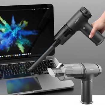 Preview: Aspirateur Souffleur Sans Fil 2en1 Noir - Voiture PC Maison - 90W 8000Pa - 7 Embouts - Batterie 20 min - 6000 mAh