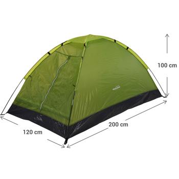 Preview: Tente Dôme Ultralégère 1-2 Personnes - Montage Rapide, 1.2kg, Verte - 220x120x100 cm - Imperméable 1500mm - Idéale Randonnée & Festival