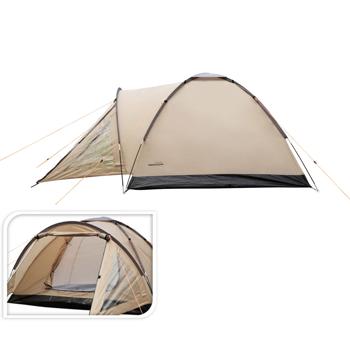 Preview: Spacious igloo tent for 2-3 people, brown-beige, for camping, trekking & festivals, quick & easy to set up
