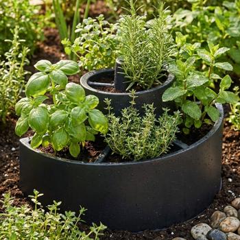 Preview: set of 2 herb spiral flower pots, 54 x 45 x 34 cm, for balcony, terrace & windowsill, versatile planting, fresh herbs in the smallest of spaces