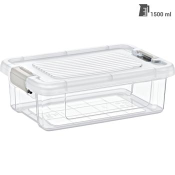 Preview: set di 2 contenitori da 1,5 l, trasparenti