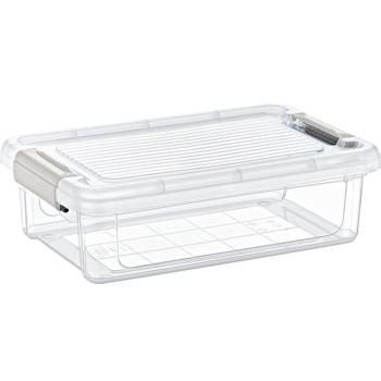 Preview: 2er-Set Vorratsbox 3L transparent mit Klippverschluss - Ideal für Müsli Mehl Zucker Reis - Hygienisch - Schutz vor Motten Staub