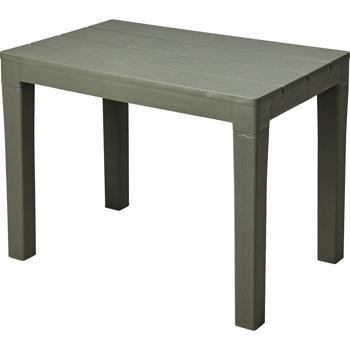 Preview: set di 2 tavolini da giardino e balcone in plastica resistente alle intemperie, verde, 60 x 45 x 39 cm, tavolo da esterno resistente alle intemperie