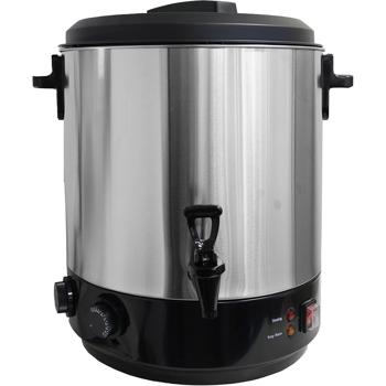 Preview: Sterilizzatore in acciaio inox 27 litri con rubinetto e timer – pentola per conserve 2100 W, bollitore per vin brulé, distributore di bevande calde, termostato 30–110 °C