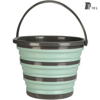 Preview: Folding bucket, 10 liters, black / green