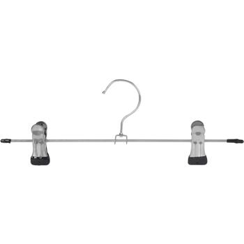 Preview: Space-saving set of 6 trouser hangers made of sturdy metal - non-slip, stable - ideal for jeans, suit pants & more. Perfect closet organization