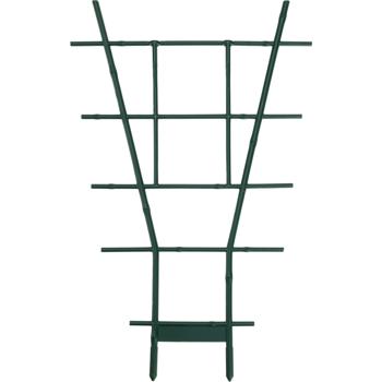 Preview: 2er-Set Stabiles Fächerspalier Pflanzgitter, grün, 59 x 33 cm, wetterfest, dekorativ & stabil für Kletterpflanzen, Garten & Balkon, langlebig