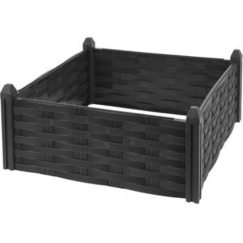 Preview: set of 2 square raised bed planting frames 45x45x18cm: For herbs, vegetables & flowers, weatherproof & robust for hobby gardeners & city gardens