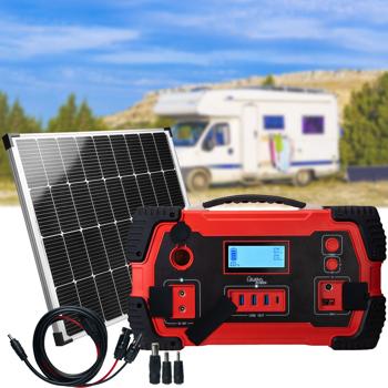 Leistungsstarke tragbare Powerstation & Solar-Generator mit 800 Wh, inkl. 110-Watt-Solarpanel, ideal für Camping, Outdoor & Notstromversorgung