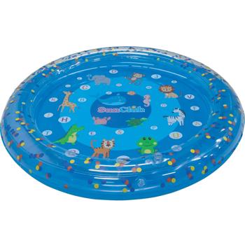 Preview: Tapis de jeu aquatique enfants - Jets rafraîchissants & sûr - Ø 90cm - PVC robuste - Raccord facile tuyau d‘arrosage - Plaisir ludique