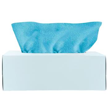 Preview: set of 2 microfiber cleaning cloths in dispenser box, 2x 25 pcs., 22 x 22 cm, effortless & thorough cleaning of glass, surfaces & more