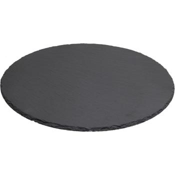 Preview: 4er-Set Serviertablett, Schieferplatte, Ø 28 cm