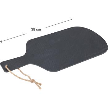 Preview: Elegant slate serving platter 38x20cm - Stylish serving board for gourmets - Perfect presentation of your food