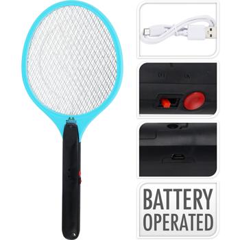 Preview: Tapette à mouches électrique rechargeable USB - Grille de protection sûre, détruit mouches, moustiques, insectes - Batterie 1200 mAh