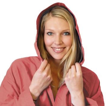 Preview: Microfiber bathrobe, 80% polyester, 20% polyamide, burgundy, XL