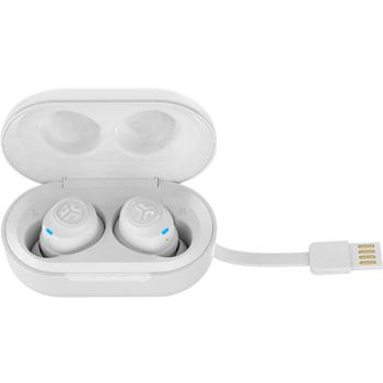 Preview: JLab JBuds Air Écouteurs True Wireless Bluetooth 5 - Étui de chargement 18h autonomie - Son clair - IP55 résistant sueur - Blanc
