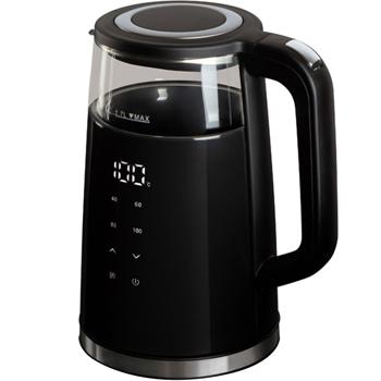 Preview: Bouilloire Électrique en Verre Borosilicaté - 1.7L, 2200W, Écran Tactile Moderne, Fonction Maintien au Chaud - 4 Températures Prédéfinies