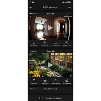 Preview: Professional wireless surveillance system with 4x - 2K pan & tilt cameras: Bright night vision, motion detector & app access - Protect your property effectively