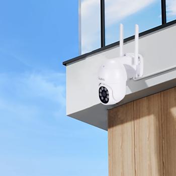 Preview: Professional wireless surveillance system with 4x - 2K pan & tilt cameras: Bright night vision, motion detector & app access - Protect your property effectively
