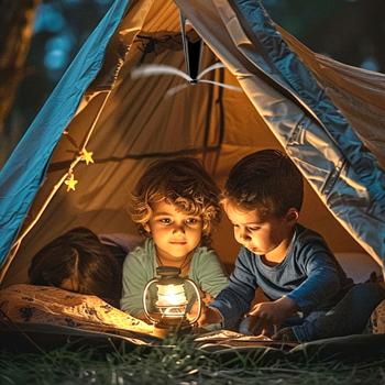 Preview: set of 4 2-wing insect wipers with LED lighting, battery & USB: Gentle, effective fly repellent for the table & on the go, flexible when eating & outdoors