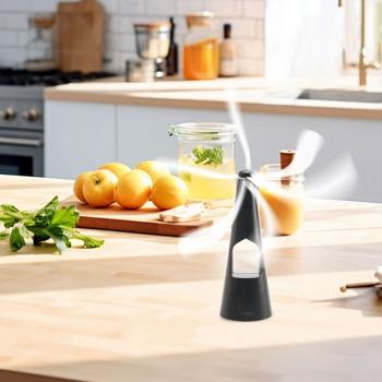 Preview: tergicristallo a 2 ali con illuminazione a LED, batteria e USB: repellente per mosche delicato ed efficace per la tavola e in viaggio, flessibile quando si mangia e all‘aperto