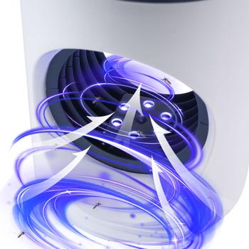Preview: Effective insect killer with UV light & powerful suction function: removes mosquitoes & flies hygienically & safely, ideal for home, garden & camping