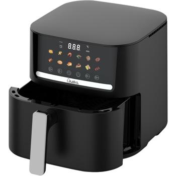 Preview: Premium hot air fryer with 11 cooking programs, 6.5 l, 1600 watts - Air Fryer with LED touch panel, matt black, high-quality non-stick coating