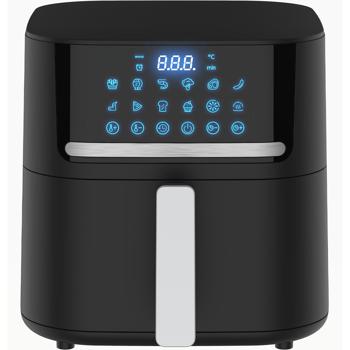 Preview: Premium hot air fryer with 11 cooking programs, 6.5 l, 1600 watts - Air Fryer with LED touch panel, matt black, high-quality non-stick coating