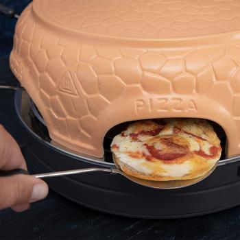 Pizza Party Four à Pizza Gastronoma - Dôme Céramique Pour 4 Personnes - 800W - Cuisson 5-7 Min - Avec Accessoires Kit Pizza Maison