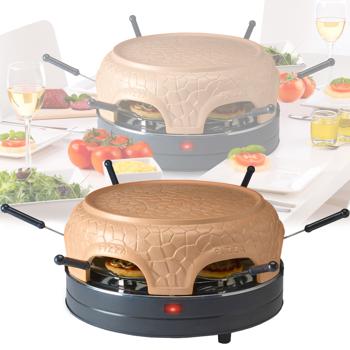 Pizzaofen mit Keramik-Kuppel für 6 Personen - 1000 Watt Leistung & Automatischer Thermostat - Spülmaschinenfest - Ideal für Pizza-Abende