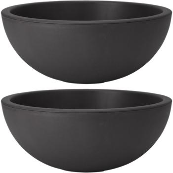 set of 2 plant bowls, anthracite, flower pot, Ø 40 cm