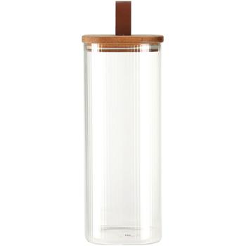 Preview: set of 4 storage jars with acacia wood lid, 1900 ml