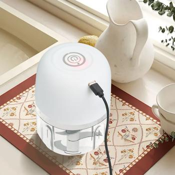 Preview: Compact electric multi chopper 250ml 30W: Mini chopper, cordless & powerful - Perfect for onions, garlic & baby food