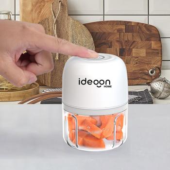 Preview: Compact electric multi chopper 250ml 30W: Mini chopper, cordless & powerful - Perfect for onions, garlic & baby food