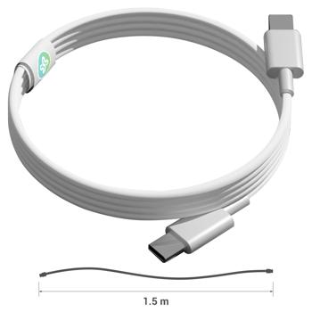Preview: set of 3 USB-C charging cables, white, 1.5 m: fast charging for cell phone, tablet & laptop, robust, flexible & reliable for Samsung, Xiaomi, iPad and many more. Preview: set of 3 USB-C charging cables, white, 1.5 m: fast charging for cell phone, tablet & laptop, robust, flexible & reliable for Samsung, Xiaomi, iPad and many more.