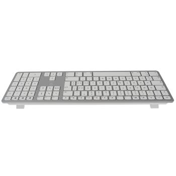 Preview: Hochwertige Funk-Tastatur - CH Edition Aluminium: Kabellose Bluetooth Schweiz QWERTZ-Tastatur – kompatibel zu Mac, Macbook, iPad, Notebook & Desktop PC