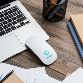 Souris Bluetooth sans fil ultra-mince, précise et élégante – rechargeable – compatible Mac, MacBook, iPad, PC portables, PC de bureau