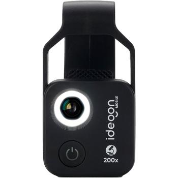 Microscope attachment lens for smartphone/tablet 200x: With 6 LEDs for detailed close-ups, black - Discover the micro world