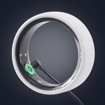 Preview: Smart ring, white, ceramic, incl. charging box, size 65: Your fitness & sleep tracker - Elegant and a smart companion for an active life