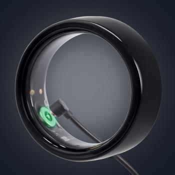 Preview: Anello intelligente, nero, in ceramica, incl. scatola di ricarica, misura 60: il vostro fitness & sleep tracker - Elegante e un compagno intelligente per una vita attiva