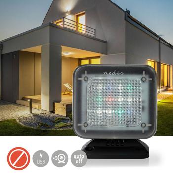 Preview: TV simulator burglar deterrent, timer, 12 LEDs - Realistic TV simulation, secure protection, automatic deterrent