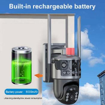 Preview: 4G Dual Kamera mit Solarmodul, mit Full-HD-Videoauflösung, Zwei-Wege-Kommunikation - Smarte Sicherheit ohne Stromanschluss