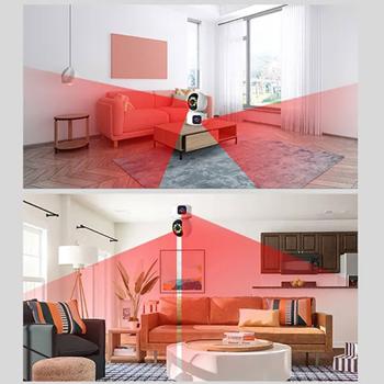 Preview: Caméra de surveillance double intérieur Full HD - Vision nocturne IR - Wi-Fi 2.4/5.8 GHz - Audio bidirectionnel - Stockage 128 Go MicroSD - App iOS/Android