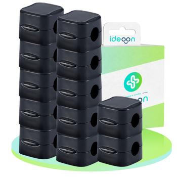 Preview: 12er-Set Kabelorganizer mit Magnetclip, schwarz: Schreibtisch-Kabelhalter, selbstklebend & flexibel – Nie wieder Kabelsalat im Büro & Zuhause Preview: 12er-Set Kabelorganizer mit Magnetclip, schwarz: Schreibtisch-Kabelhalter, selbstklebend & flexibel – Nie wieder Kabelsalat im Büro & Zuhause