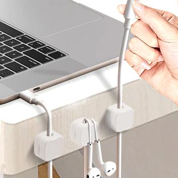 Preview: 12er-Set Kabelorganizer mit Magnetclip, weiss: Schreibtisch-Kabelhalter, selbstklebend & flexibel – Nie wieder Kabelsalat im Büro & Zuhause Preview: 12er-Set Kabelorganizer mit Magnetclip, weiss: Schreibtisch-Kabelhalter, selbstklebend & flexibel – Nie wieder Kabelsalat im Büro & Zuhause