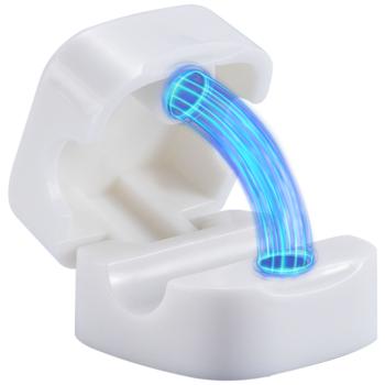 Preview: set of 12 cable organizers with magnetic clip, white: desk cable holder, self-adhesive & flexible - no more cable clutter in the office & at home