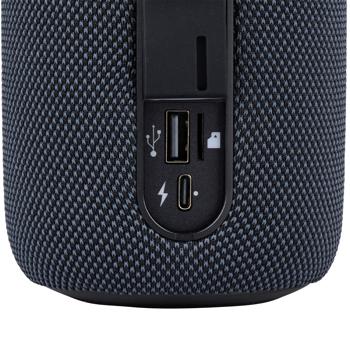 Preview: Enceinte Portable Bluetooth 5.4 Noire - Son Stéréo Clair, Effets Lumineux LED Dynamiques & Radio FM - Autonomie 2.5h, 16W, TWS, USB/microSD