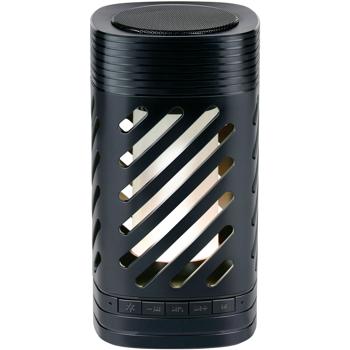 Preview: Haut-parleur Bluetooth 5.4 mobile - Effet flamme LED & 10 modes d‘éclairage - Autonomie 24h - USB-C, AUX, Carte mémoire, 5W, noir